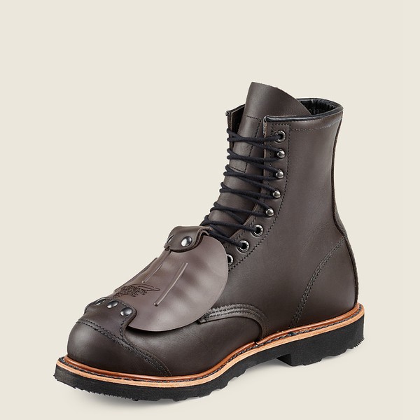 Red Wing Safety Bot Erkek - Truwelt - 8-Inch Toe Metguard - Koyu Kahverengi - 82DPGSZHF